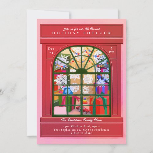 Christmas Storefront Holiday Party Invitation
