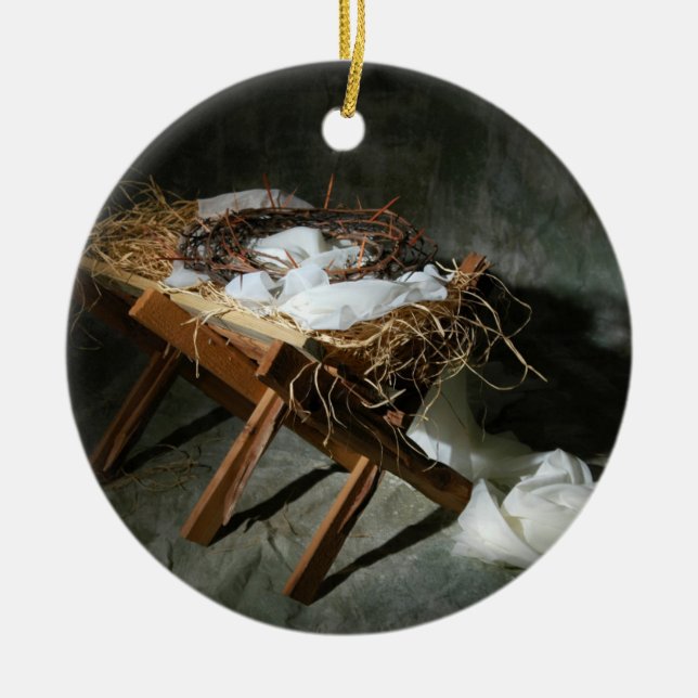 Christmas Story Metaphor Metal Ornament (Front)