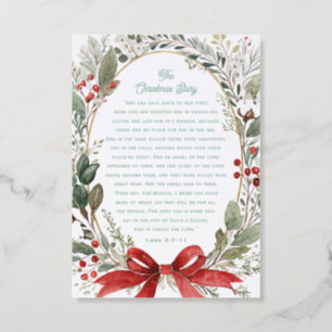 Christmas Story Wreath Letterpress Card