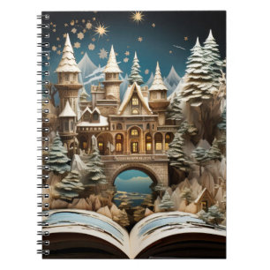 Christmas Storybook Castle Pop-Up Wonderland Notebook