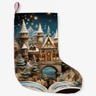 Christmas Storybook Castle Pop-Up Wonderland Small Christmas Stocking