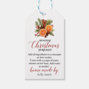 Christmas Stovetop Potpourri Gift Tags