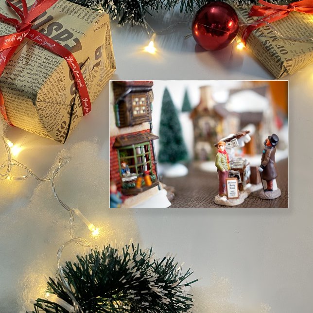 Christmas Street Miniature Village Holiday Card (Creator Uploaded)