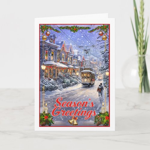 Christmas Streetcar Card