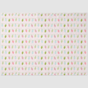 Christmas String Lights Green Blue Pink Christmas Tissue Paper