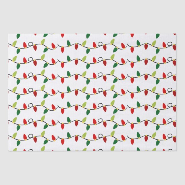 Christmas String Lights Holiday Tissue Paper (Front)