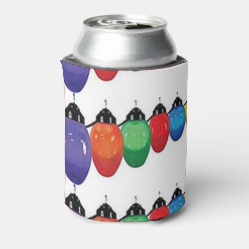 CHRISTMAS STRING OF LIGHTS CAN COOLER CAN COOLER