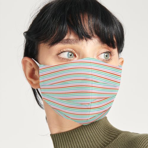 Christmas Stripe  Modern Cute Festive Stylish Adult Cloth Face Mask