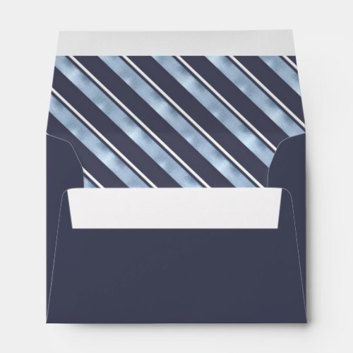 Christmas Stripe Pattern Blue ID862 Envelope
