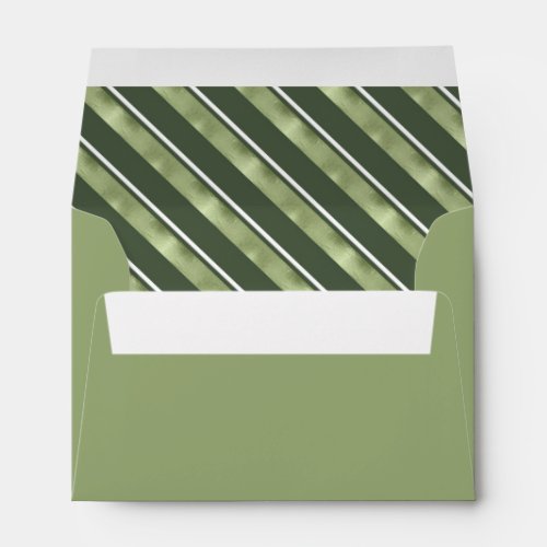 Christmas Stripe Pattern GreenWhite ID862 Envelope
