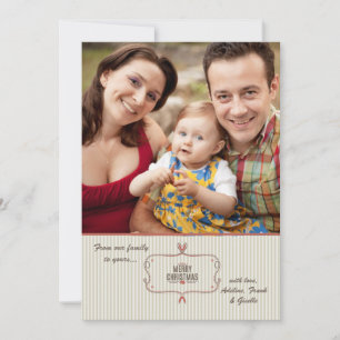 Christmas Stripe Photo Holiday Card