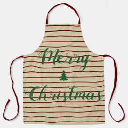 Christmas striped apron