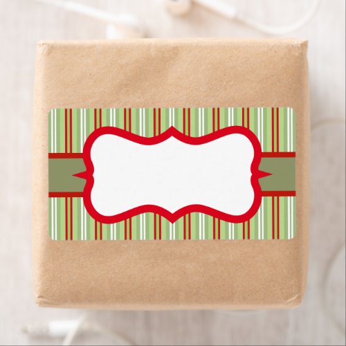 Christmas Striped Labels