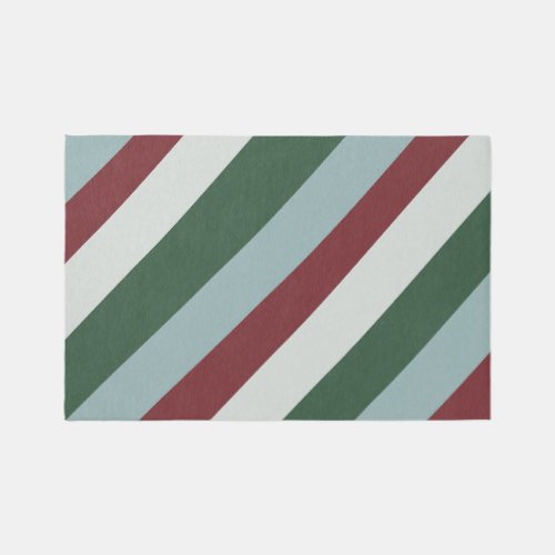 Christmas Striped Pattern Candy Cane Stripes Rug