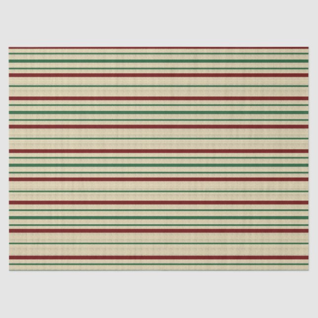 Christmas striped tissue paper (Front)