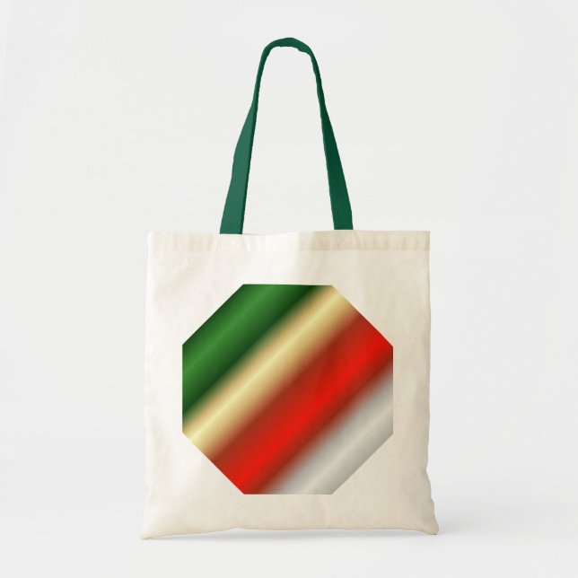 Christmas Striped Tote Bag (Front)