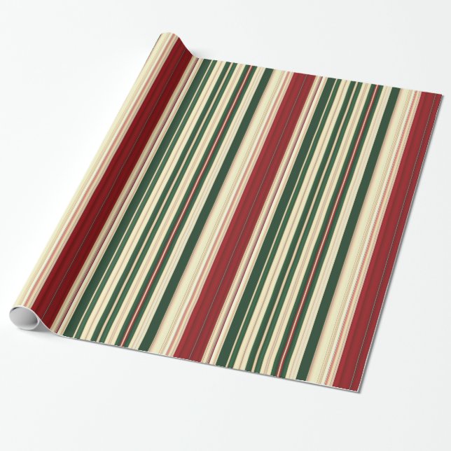 Christmas Stripes-14-GIFT WRAPPING PAPER (Unrolled)