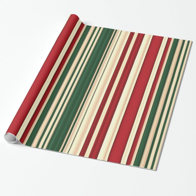 Christmas Stripes-6-GIFT WRAPPING PAPER (Unrolled)