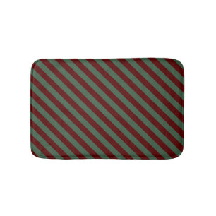 Christmas Stripes Bathroom Mat