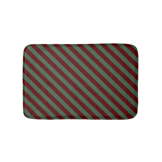 Christmas Stripes Bathroom Mat (Front)
