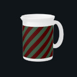 Christmas Stripes Beverage Pitcher<br><div class="desc">Christmas stripes</div>
