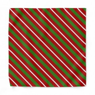 Christmas Stripes diagonal Bandana 3