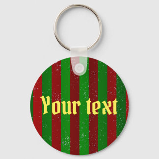 Christmas Stripes Keychain