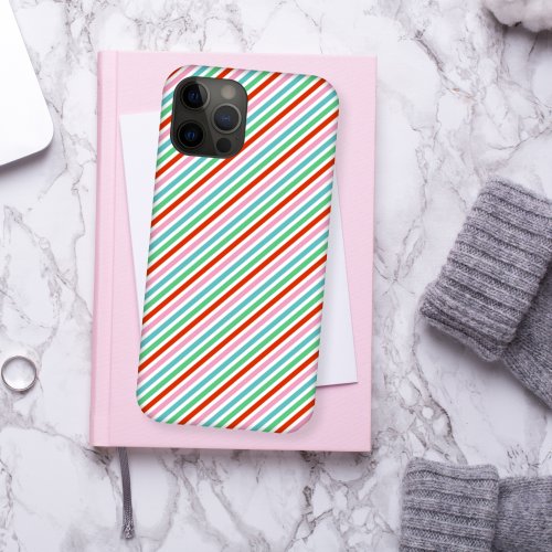 Christmas Stripes  Modern Colorful Cheerful Cute iPhone 15 Case