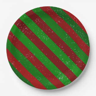 Christmas Stripes Paper Plates