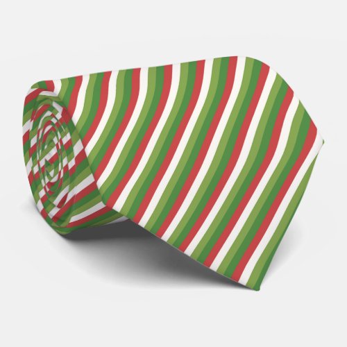 Christmas Stripes Peppermint Holiday Neck Tie
