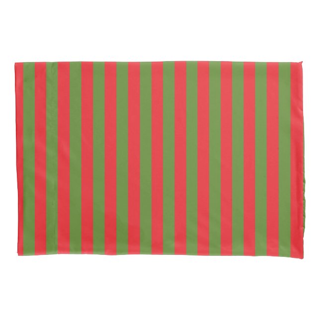 Christmas Stripes Pillow Case (Front)