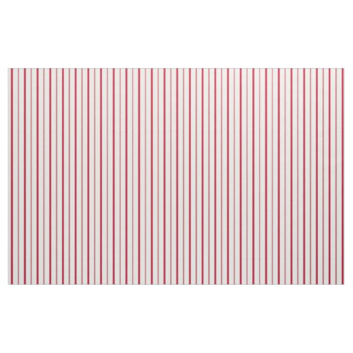 Christmas Stripes Red Beige  Fabric