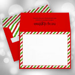 Christmas Stripes Red Holiday Envelope<br><div class="desc">Red,  white and green stripes border the outside and line the inside of these these red A7 envelopes and feature your FREE return address on the back flap. Fits a 5" x 7" invitation or change to the size you need. MORE designs in our collection.</div>