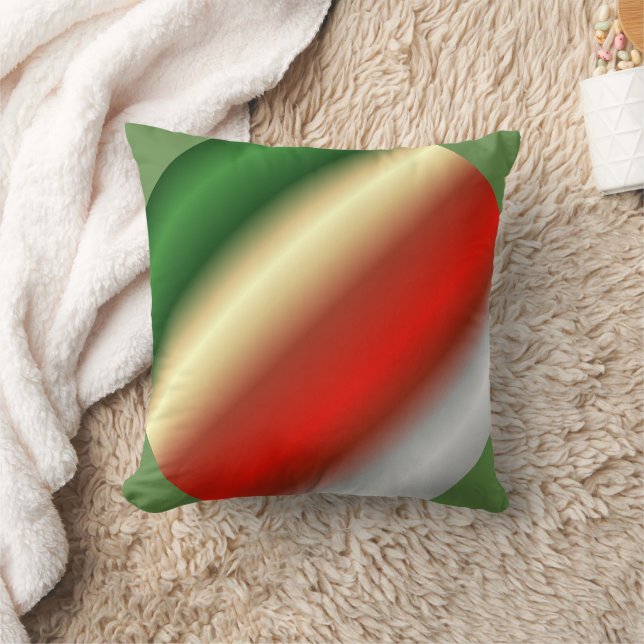 Christmas Stripes Throw Pillow (Blanket)