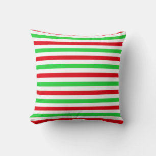Christmas Stripes Throw Pllow 2 Throw Pillow