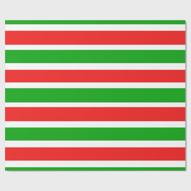 Christmas Stripes Wrapping Paper (Flat)
