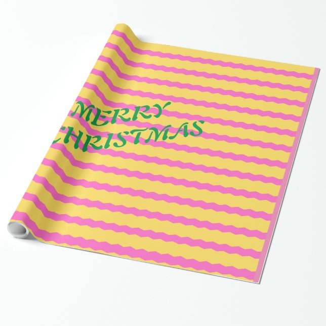  Christmas  Stripes Wrapping Paper (Unrolled)