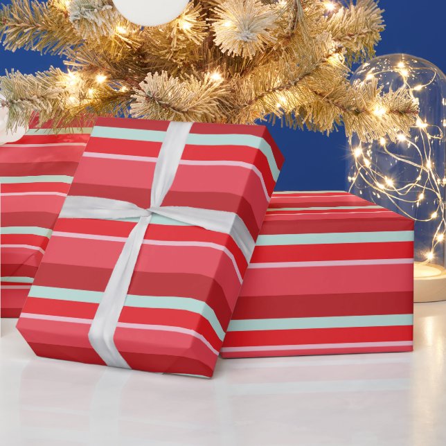 Christmas Stripes Wrapping Paper (Holidays)