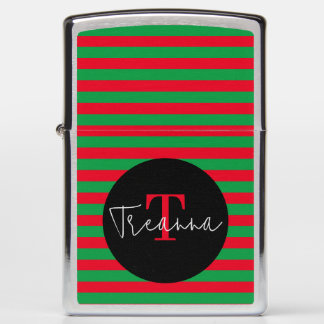 Christmas Stripes Zippo Lighter
