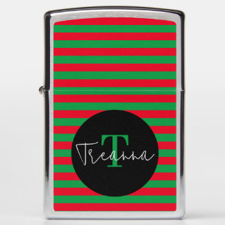 Christmas Stripes Zippo Lighter