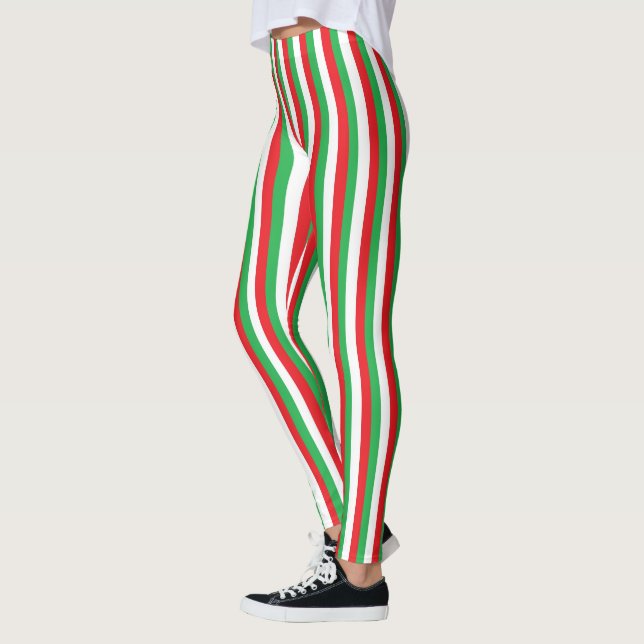 Christmas Strips Leggings (Left)