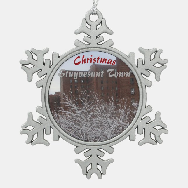 Christmas Stuyvesant Town Snowflake Ornament 2 (Front)