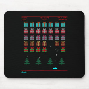 Christmas Style Retro Video Game Mouse Pad