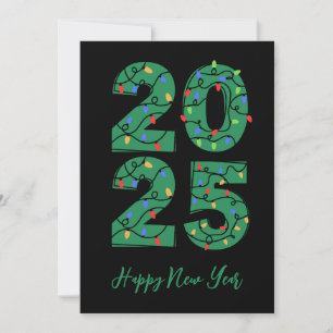 Christmas style simple happy new years cards 2025