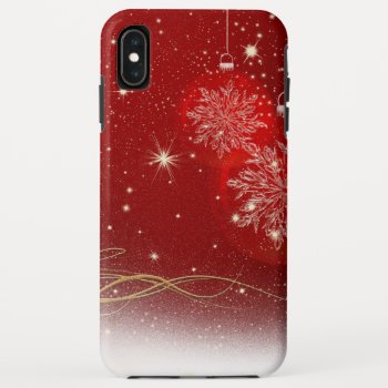 Christmas Stylish Shiny Glitter Sparkles Ornaments Iphone Xs Max Case by CityHunter at Zazzle