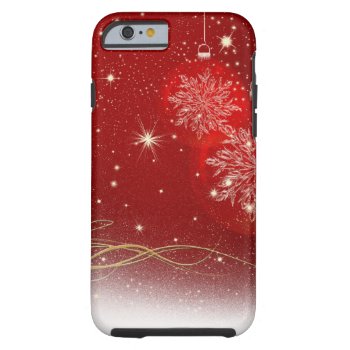 Christmas Stylish Shiny Glitter Sparkles Ornaments Tough Iphone 6 Case by CityHunter at Zazzle