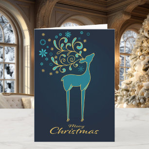Christmas Stylized Modern Newsletter Greeting Card