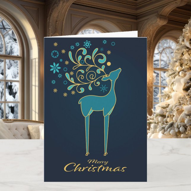 Christmas Stylized Modern Newsletter Greeting Card (Creator Uploaded)