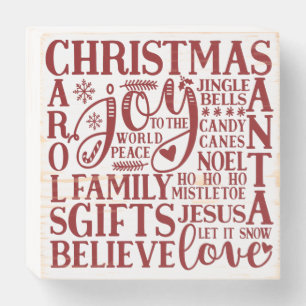 Christmas Subway Art Wooden Box Sign