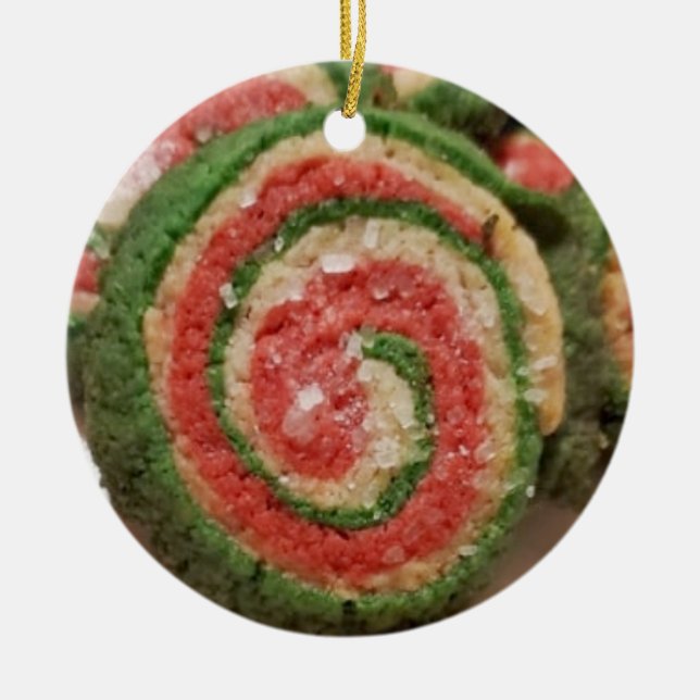 Christmas Sugar Cookie Ceramic Ornament (Front)